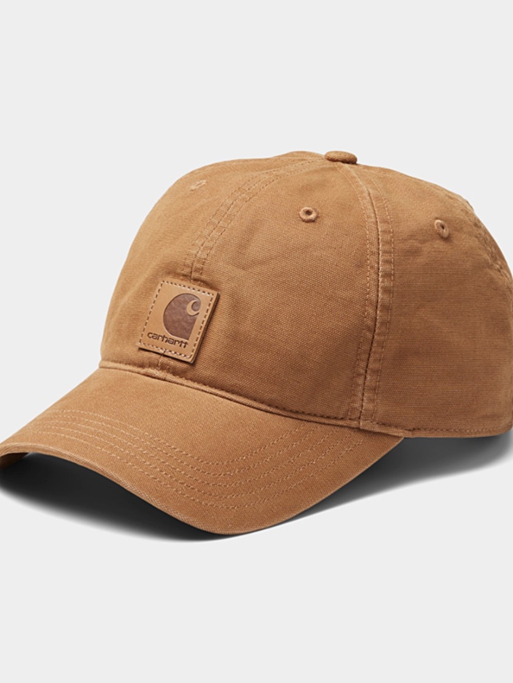 Carhartt camel honey brown logo patch dad cap hat NWT